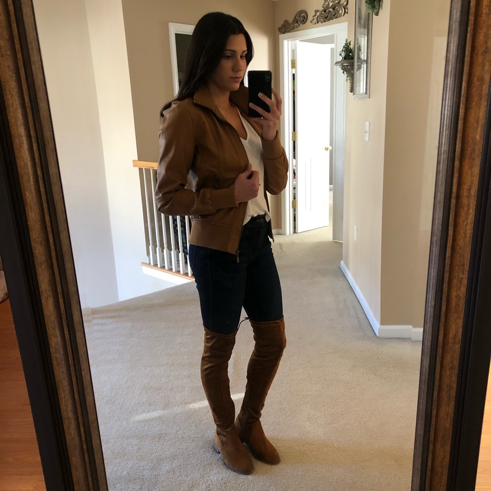 Faux leather jacket